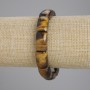 Tiger's Eye Bracelet, smooth link, diameter 17×10mm±, length 18cm±, stretchy