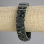 Bracelet natural seraphinite smooth chain, diameter 15x12mm ±, length 18cm ± stretch