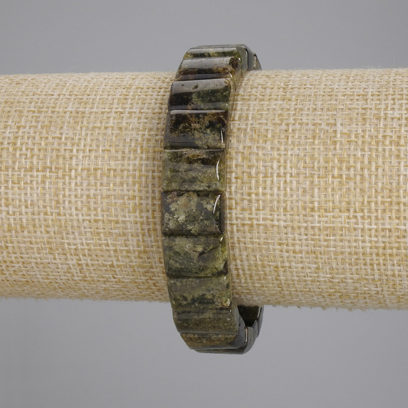 Bracelet natural grossular garnet chain, diameter 13×9mm±, length 18cm± stretch