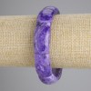 Charoite Stone Bracelet, natural, chain links, 24×13 mm approx, 5 mm ±, length 18 cm ±, stretch