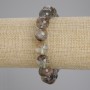 Bracelet natural moss agate smooth bead, diameter 12.5mm±, length 18cm± stretch