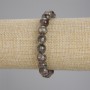 Bracelet with Moss Agate natural stone smooth round beads, diameter 8mm±, length 18cm± stretch