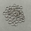 Spring-loaded jump ring 6mm diameter, silver metal, packaging 1kg