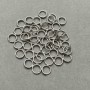 Spring-loaded jump ring 6mm diameter, silver metal, packaging 1kg