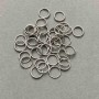 Spring Ring Jump Ring 7mm Silver-Coloured (Swivel) - Zinc Alloy Packaging 1kg