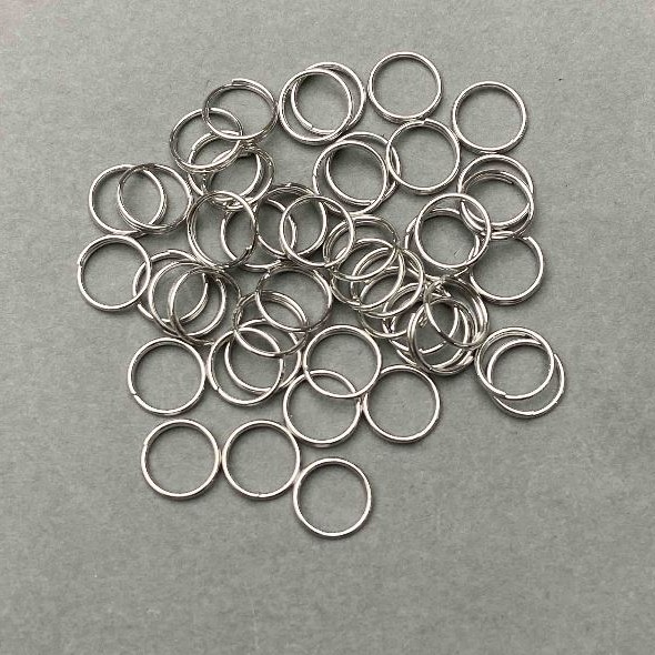 Snap Hook Jump Ring 8mm Silver Tone, Packaging 1kg