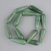 Nephrite Pear Beads, 31-32×10-10 mm, 5 mm+-, length 41 cm+- on thread