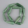 Nephrite Pear Beads, 31-32×10-10 mm, 5 mm+-, length 41 cm+- on thread