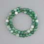 Agate Beads facet-cut sphere 8mm dia., length 37cm on thread