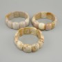Bracelet made of fossilized coral, chain links 25×20 mm ±, length 18 cm ±, stretch