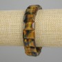 Bracelet Tiger’s Eye and Hawk’s Eye rectangles, 15.5×11mm±, diameter 15, length 18cm± stretch