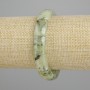 Bracelet Prehnite smooth chain, diameter 16-17×10-11mm+-, length 18cm+- stretch
