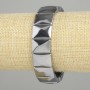 Terahertz Bead-Pattern Bracelet with Faceted Links, 16x12mm, Stretch, 18cm