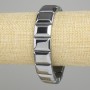 Terahertz bracelet chain, 16×12 mm diameter +/-, length 18 cm +/- stretch