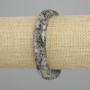 Bracelet, Rutilated Quartz, Hairline Hair Quartz Smooth Link, diameter 16-17×10-11mm, approx., length 18cm, elastic