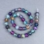 Fluorite Beads, Natural Stone, Smooth Round Beads 8 mm ± on Thread, 40 cm+ length