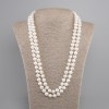 Long Necklace of River Pearls, Oval Freshwater Pearls, diameter 8-10, 5x8, 5-9, 5mm+-, length 120cm+-