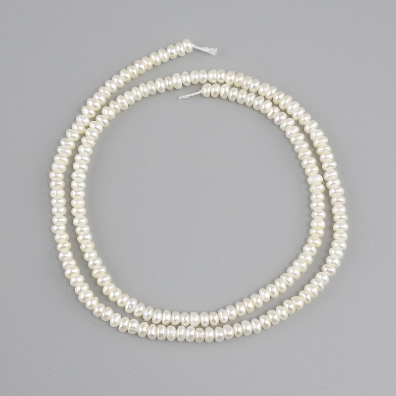 Freshwater Pearls Bead, diameter 3–3.5 mm × 2 mm, length 36 cm on a thread