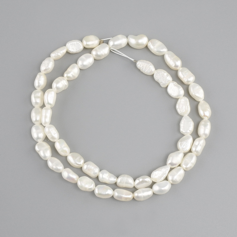 Freshwater Pearls Beads, diameter 8-8.5×4-5mm±, thread length 37cm±