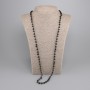 Beads Czech Crystal Faceted Rondelle 6x5mm +/-, length 78cm + 5cm extender chain