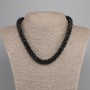 Necklace Strand with Czech Crystal, faceted rondelle 3.5×4 mm ±, length 45 cm ±, magnetic clasp