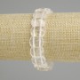 Bracelet Mountain Crystal Faceted Link, diameter 14×10mm±, length 18cm (stretch)