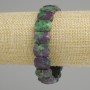 Bracelet Zoisite faceted linked, diameter 15x11mm+-, length 18cm (stretch)