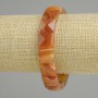 Agate Beaded Bracelet with Square Facets, 12x12mm, stretchy length 18cm