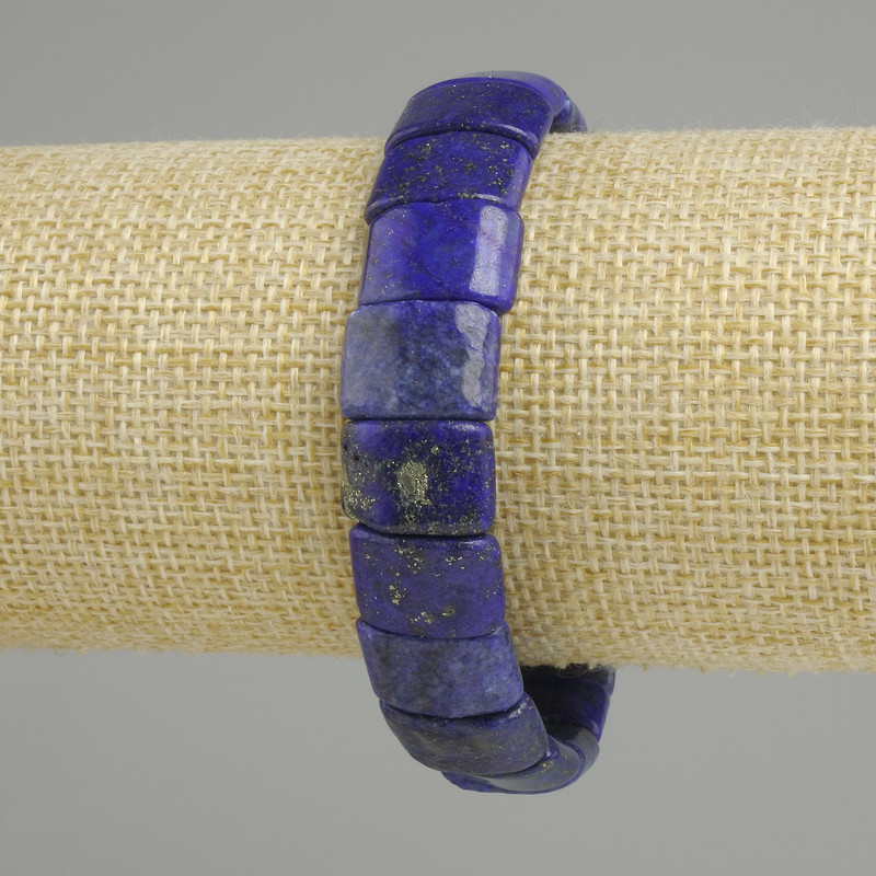 Lapis Lazuli Bracelet link, diameter 14-15×9, 5-10mm±, length 18cm (stretch)