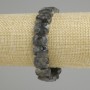 Larvikite Beaded Faceted Bracelet, 14×10 mm stones, 18 cm length (stretch)