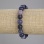 Fluorite Smooth Bead Bracelet, 9mm diameter ±, 18cm length (stretch)