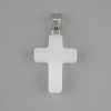 Pendant Cross White Quartz 25×18mm±, length 35mm±