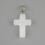 Pendant Cross White Quartz 25×18mm±, length 35mm±