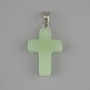 Cross Pendant Jadeite 25x18mm ±, length 35mm ±