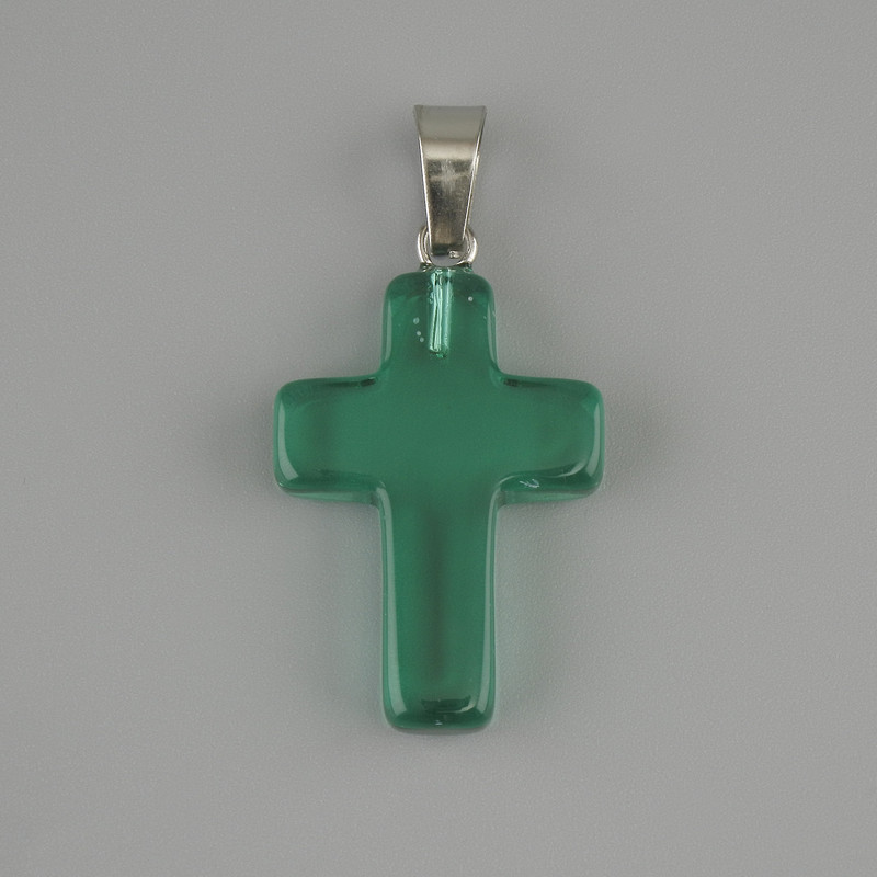 Pendant Cross of Tuned Quartz 25×18mm±, length 35mm±