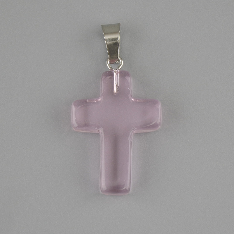Pendant Cross, Toned Quartz 25×18mm ±, length 35mm ±