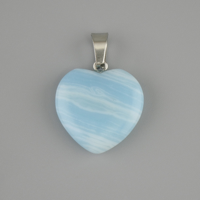 Pendant Heart Agate 20×20mm±, length 28mm±