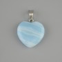 Pendant Heart Agate 20×20mm±, length 28mm±