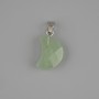 Faceted Crescent Pendant Made of Nephrite 19×12mm ±, length 25mm ±