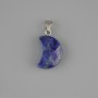  Faceted Crescent Pendant Lazurite 19×12mm ±, length 25mm ±