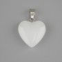 Heart Pendant Mountain Crystal 20x20mm+-, length 28mm+-