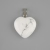 Heart Pendant Chalcedony 20x20mm±, length 28mm±