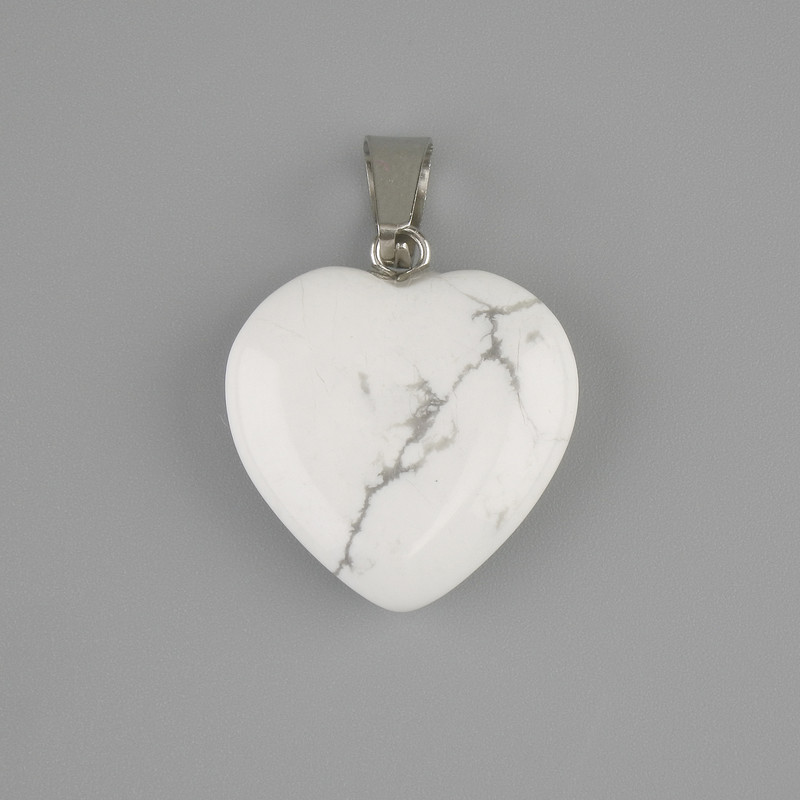 Heart Pendant Chalcedony 20x20mm±, length 28mm±