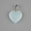 Pendant Heart Aquamarine 20x20mm+-, length 28mm+-