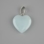 Pendant Heart Aquamarine 20x20mm+-, length 28mm+-