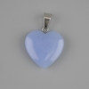 Heart Pendant Aquamarine 20x20mm ±, length 28mm ±