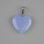 Heart Pendant Aquamarine 20x20mm ±, length 28mm ±