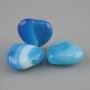Pendant Base Heart agate 20x20mm± with hole for pin