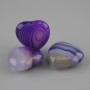 Pendant Base Heart Agate 20x20mm± with hole for pin