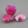 Pendant Base in Heart Shape Agate 20x20mm± with Hole for Pin